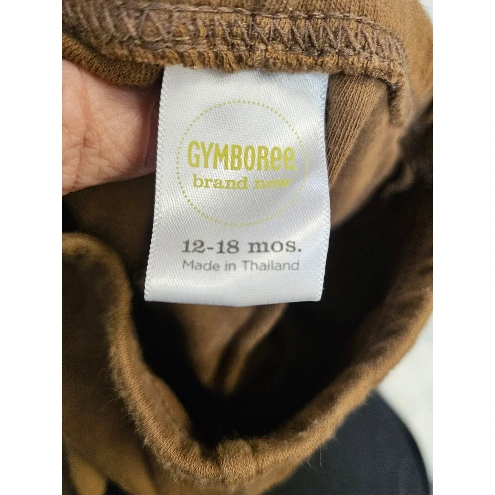 Vintage Gymboree Baby Brown Cotton Knit Jogger Pants 12-18 Months Y2K